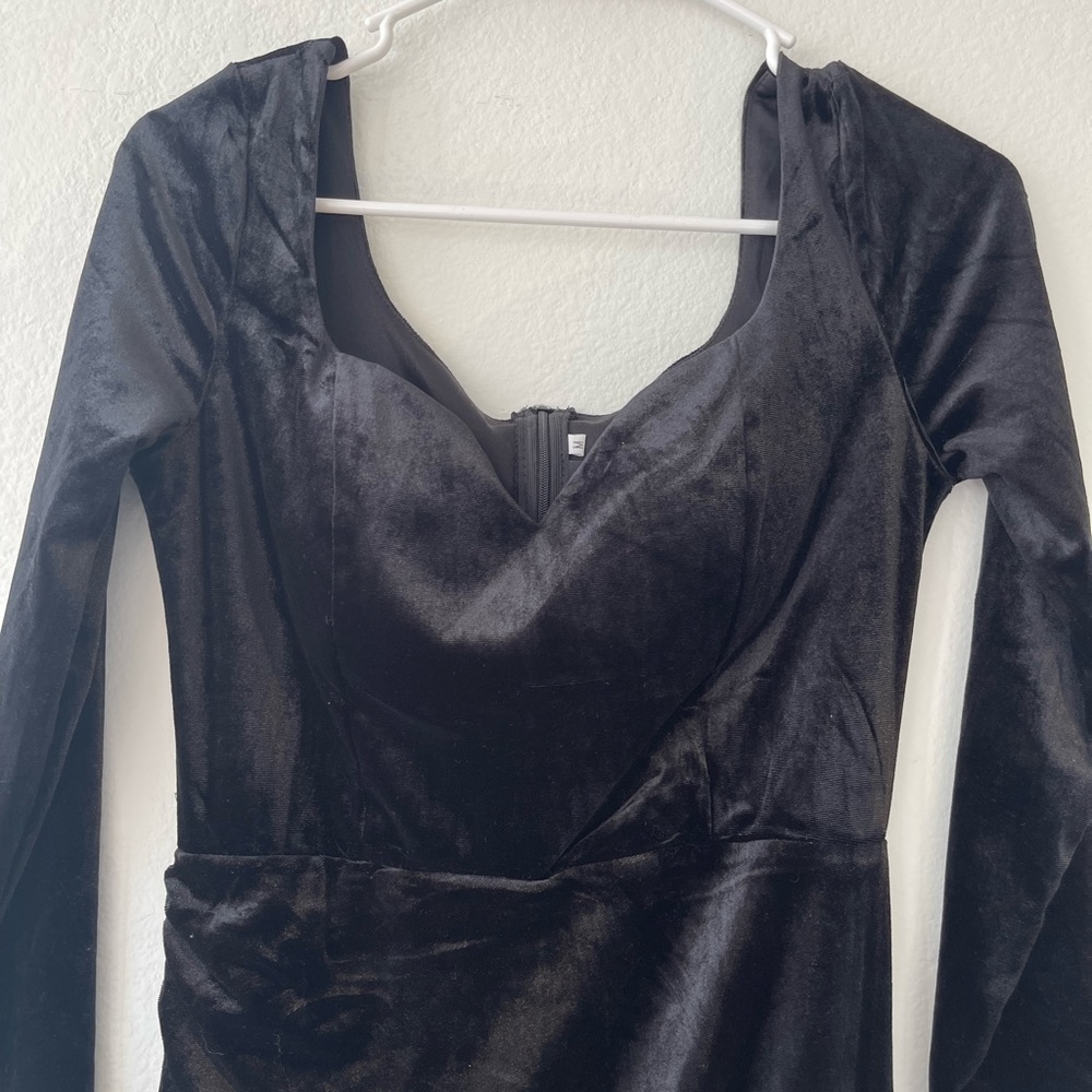 Velvet black Prom Dress - Picture 11 of 11